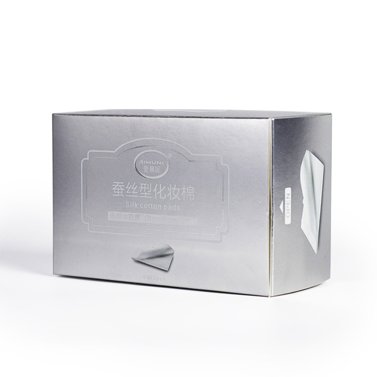 China Supplier Custom Logo UV Coating Printing Silver Cardboard Paper Packing Box For Cosmetics  