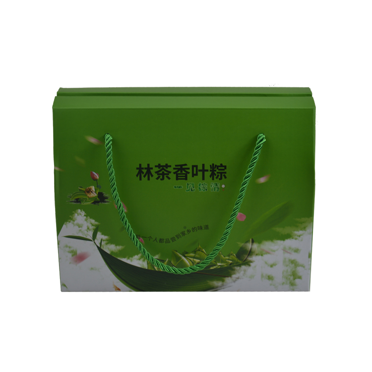  Shenzhen Manufacture Wholesales Custom Green Printing Corrugated Paper Packaging Box With Handle  