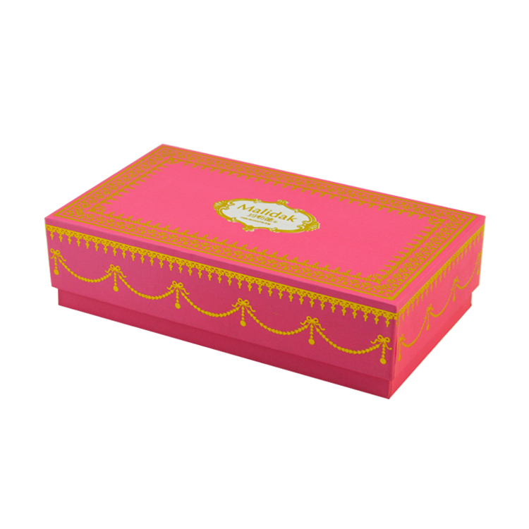 Dongguan Factory Luxury Handmade Fancy Paper Top And Bottom Style Gift Packaging Box With Gold Foiled Patterns  
