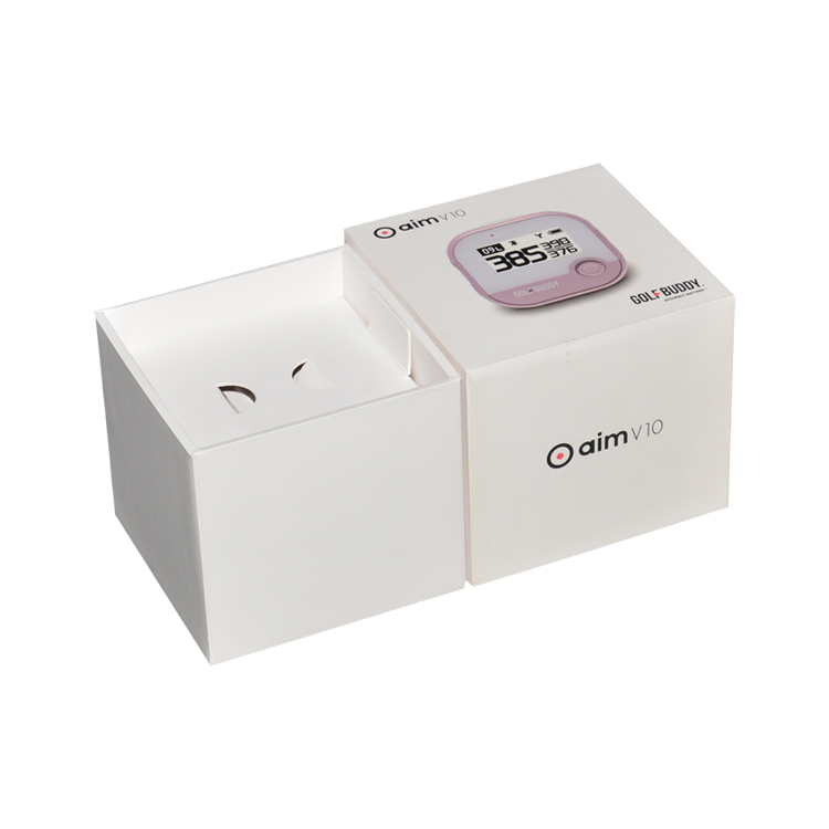 Matte White Lid and Base Gift Box Electronic Packaging for Rangefinders with Cardboard Holder