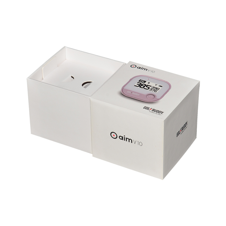 Matte White Lid and Base Gift Box Electronic Packaging for Rangefinders with Cardboard Holder  