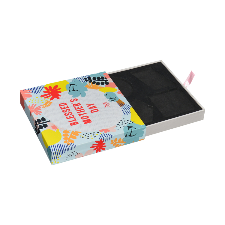 Shenzhen High End Rigid Paper Sliding Drawer Box for Gift Packaging with EVA holder and Silk Ribbon  