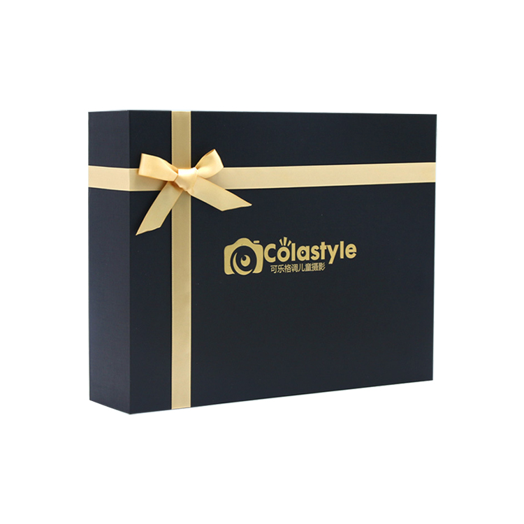  High Quality Lid and Base Gift Box Decorated with Ribbon Bowknot for Apparel Packaging Box  