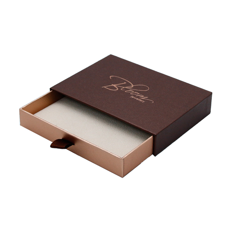 China Cheap Luxury Cardboard Slide Jewelry Box Bracelet Storage Box with Velvet Pad Tray Insert