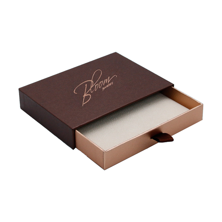 China Cheap Luxury Cardboard Slide Jewelry Box Bracelet Storage Box with Velvet Pad Tray Insert  