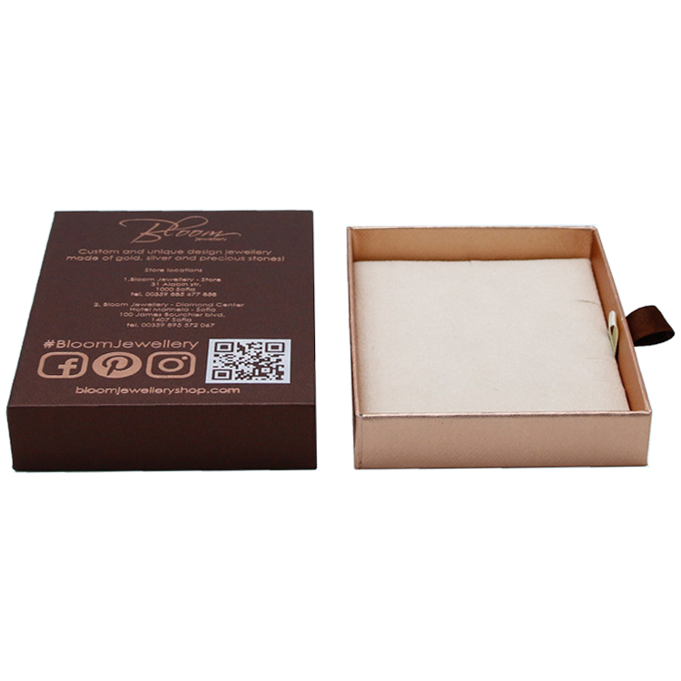China Cheap Luxury Cardboard Slide Jewelry Box Bracelet Storage Box with Velvet Pad Tray Insert  