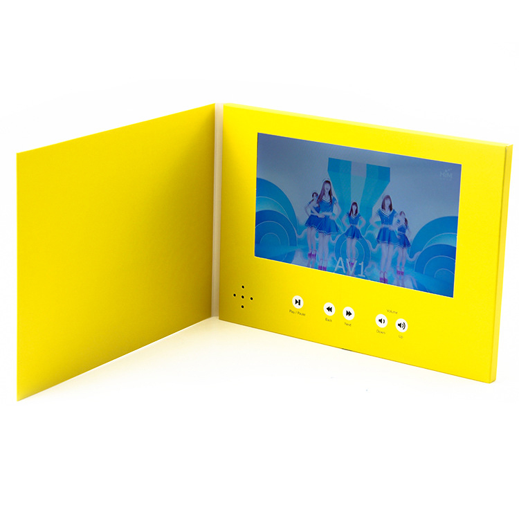  Customized Printing 7 Inch LCD Screen Display Video Brochure For Advertising and Business Promotion  