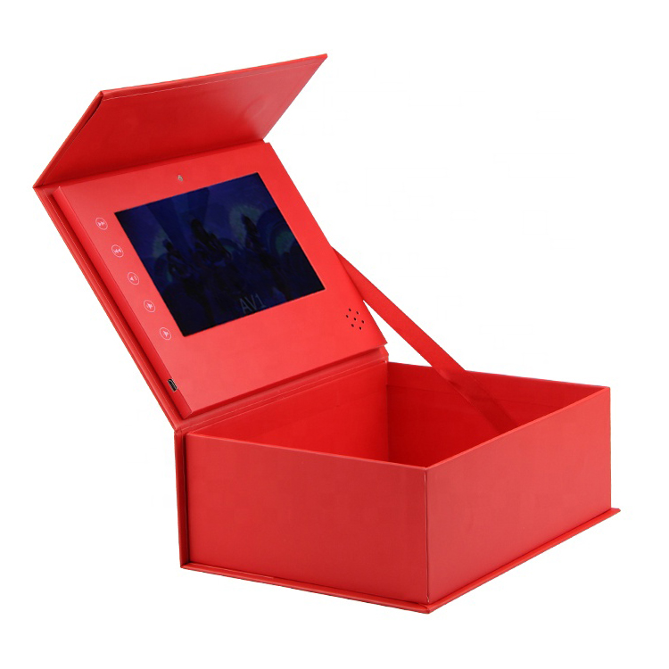 Wholesale High Quality 4.3 Inch LCD Screen Custom Printed HD Video Gift Box with Magnetic Closure