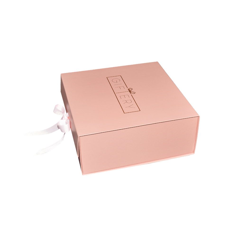  Custom Luxury A5 Deep Foldable Gift Box Packaging Magnetic Gift Box With Ribbon And Gold Foil Logo  
