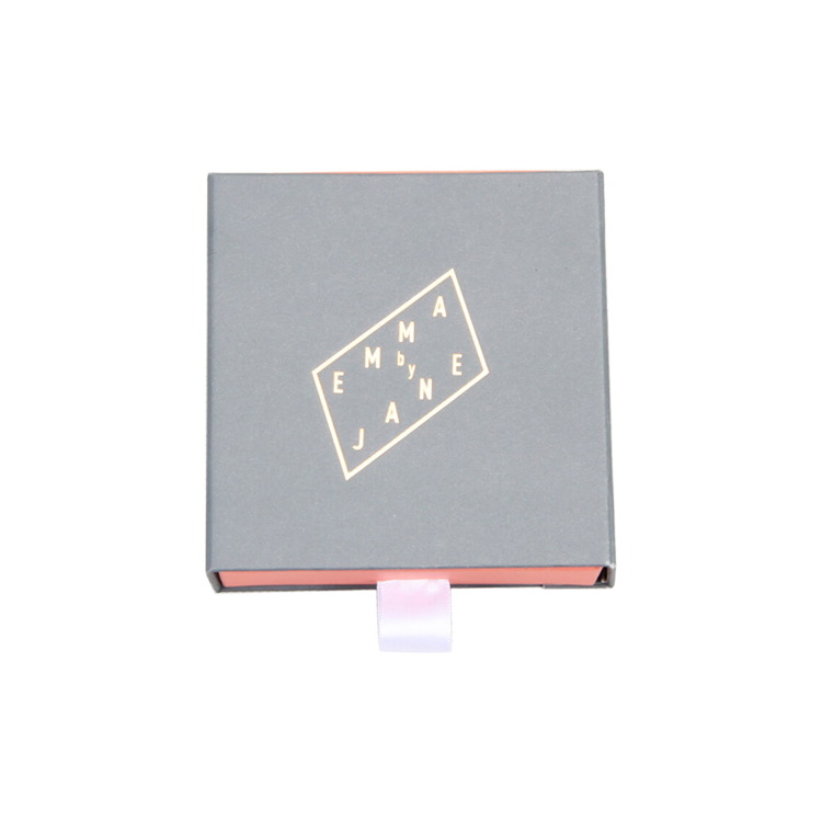  Customized Drawer Cardboard Paper Gift Packaging Box with Silk Ribbon for Jewelry Packaging  