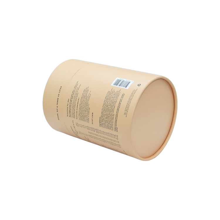 Eco-Friendly Paper Cylinder Cardboard Tube Box Food Packaging for Cocoa Powder Coffee Powder  