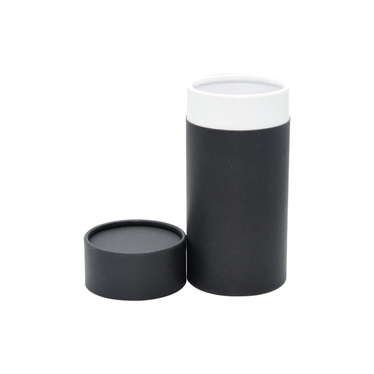 Matte Black Paper Tube Box Packaging Cylindrical Cardboard Box for 250 Gram Coffee Beans with Air Valve