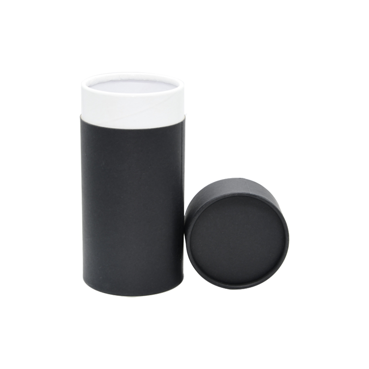 Matte Black Paper Tube Box Packaging Cylindrical Cardboard Box for 250 Gram Coffee Beans with Air Valve  