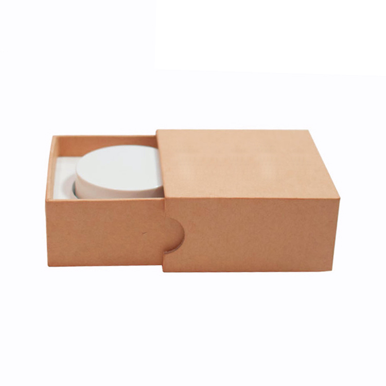  Kraft Paper Drawer Gift Box for Cannabis Hemp Marijuana Concentrate Container Packaging with Finger Hole  