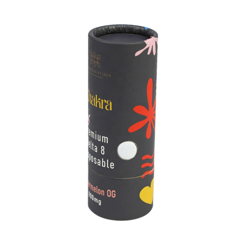  Custom Compliant Child Resistant Vape Cartridge Paper Tubes Certificated Childproof Cardboard Tubes  