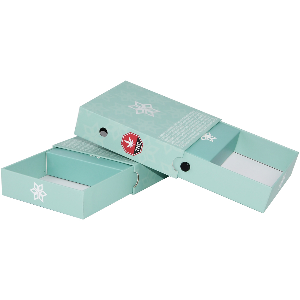  Wholesale Custom Design Child Resistant Cardboard Slider Drawer Boxes for Hemp Pre Rolls Packaging  
