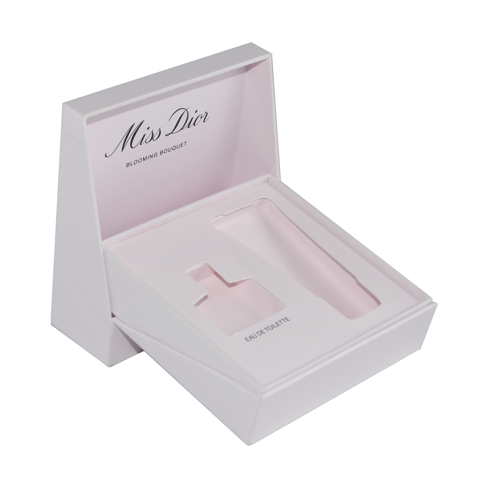 Luxury Unique Design Rigid Gift Boxes Packaging for Dior Perfume Fragrance with Cardboard Insert  