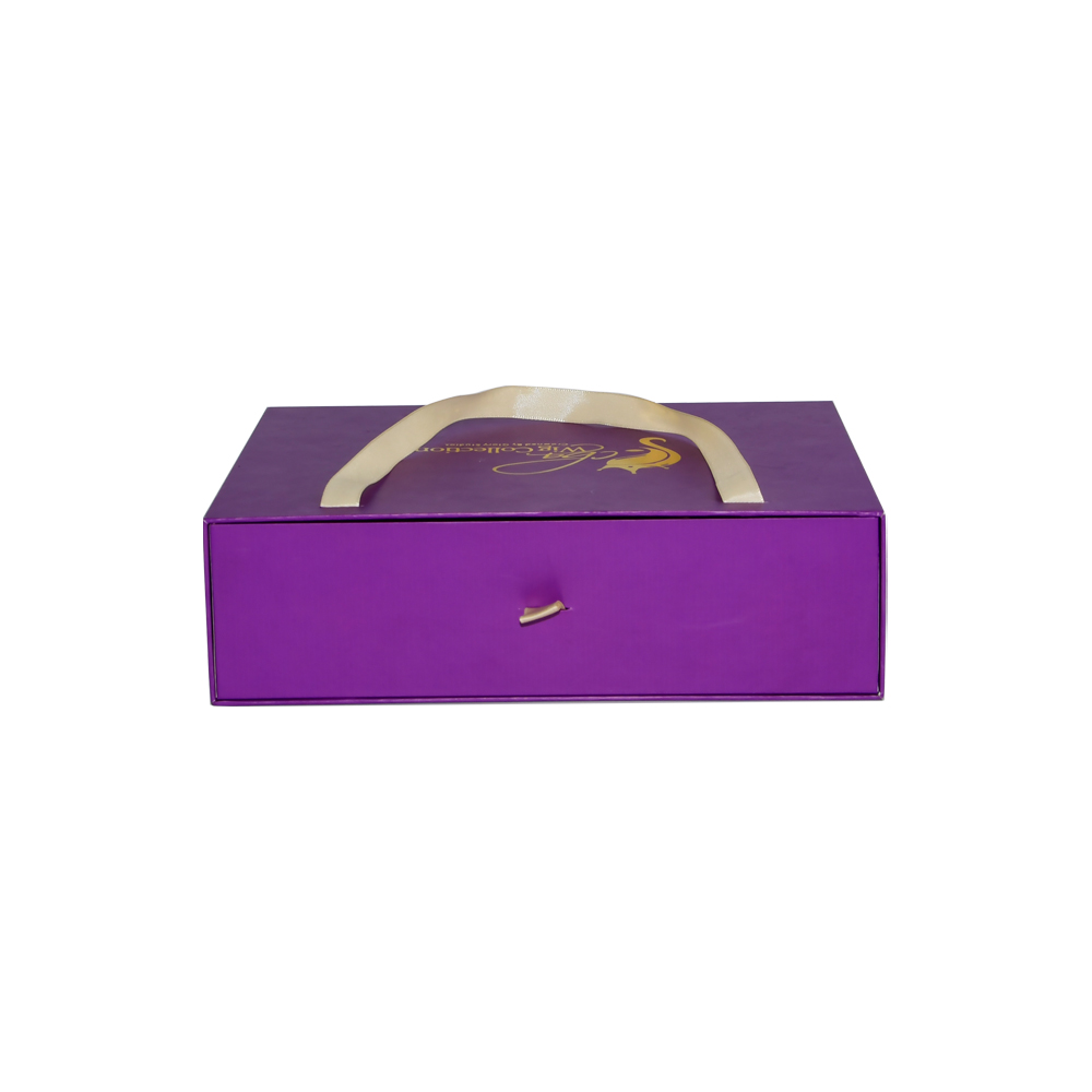 Satin Lined Paper Drawer Gift Boxes for Virgin Hair Extension Wigs Packaging at Wholesale Price  