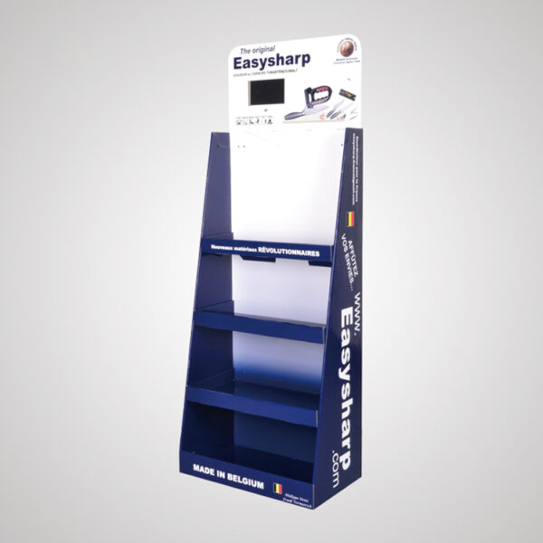 3-Tier Cardboard Floor Display With 7'' LCD Video Screen