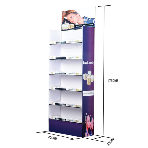 6-Tier Cardboard Display Stand For Cosmetics From Shenzhen