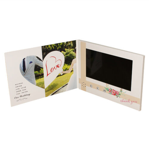 7 Inch LCD Screen Video Brochure For Wedding Invitation