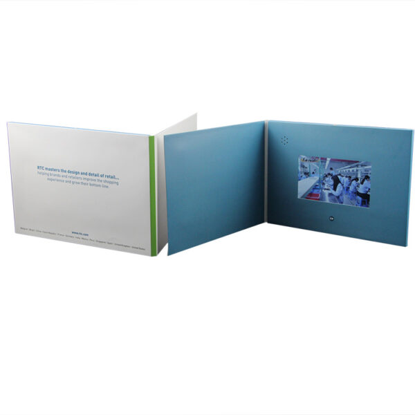 A4 Custom 4.3 Inch TFT LCD Video Brochure for Advertising