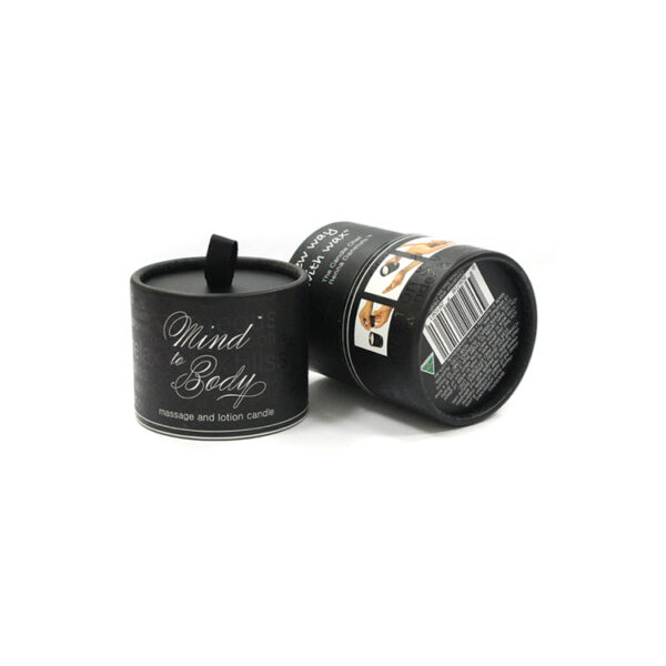 Black Gloss Cylinder Packaging Box For Argan Oil Bottles