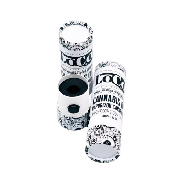 Child Resistant Cardboard Tube For Vape Carts Packaging