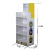 Custom 4 Tier Beverage Cardboard Floor Display Stand Rack