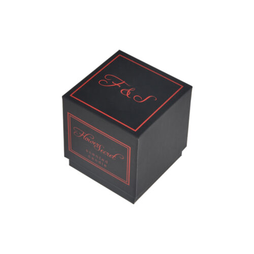 Custom Black Cardboard Gift Packaging Boxes For Candles