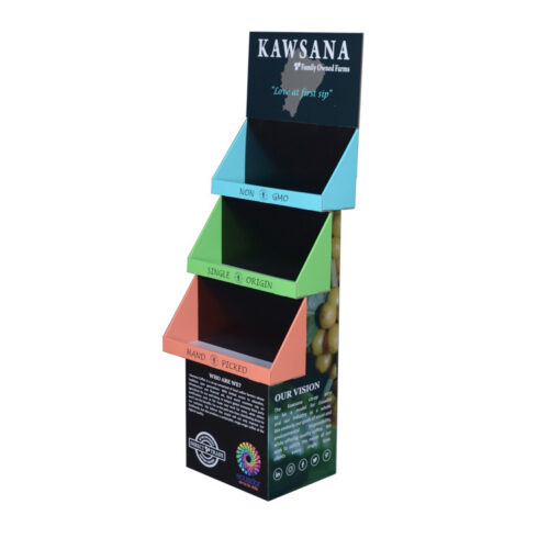 Custom Corrugated Cardboard Floor Display For Coffee Shop