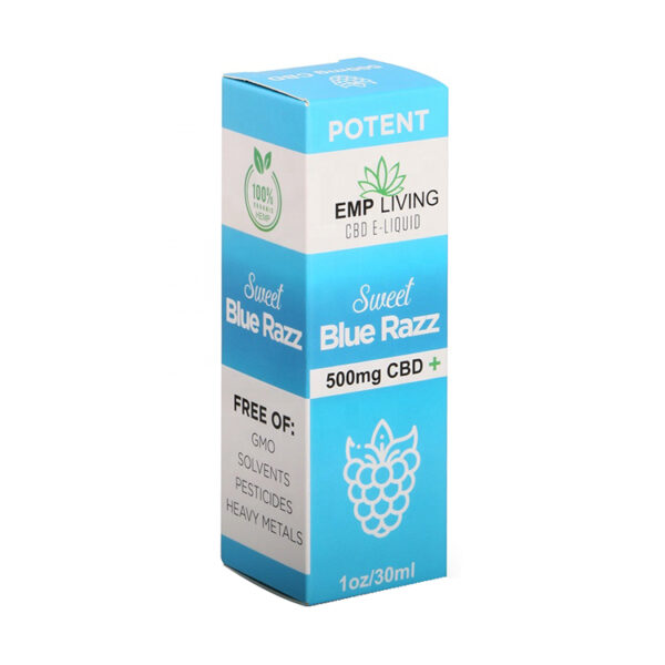 Embalagem de papelão de CBD dobrável personalizada com estampagem a quente