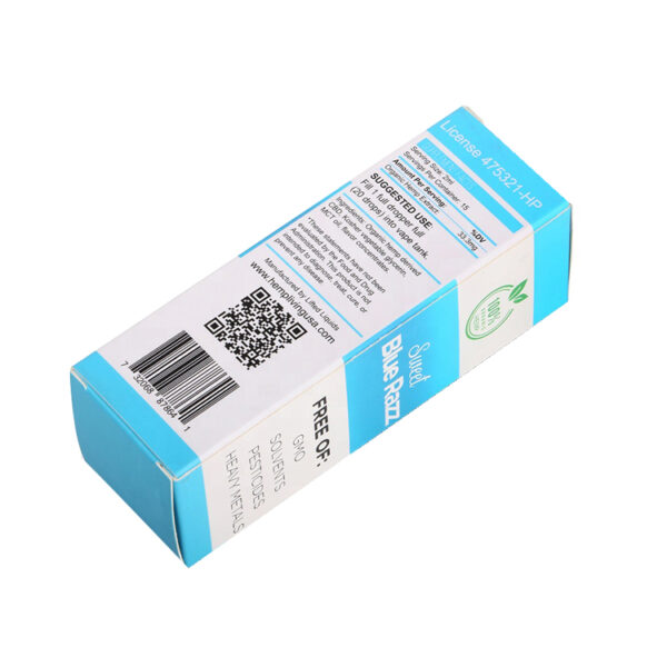 Embalagem de papelão de CBD dobrável personalizada com estampagem a quente