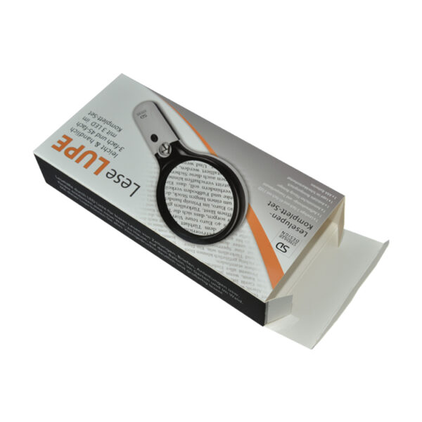 Custom Folding Carton For LED Lighted Magnifier Packaging