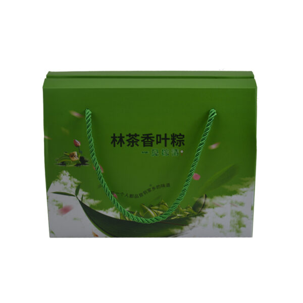Custom Green Printed Corrugated Packaging Box With Handle