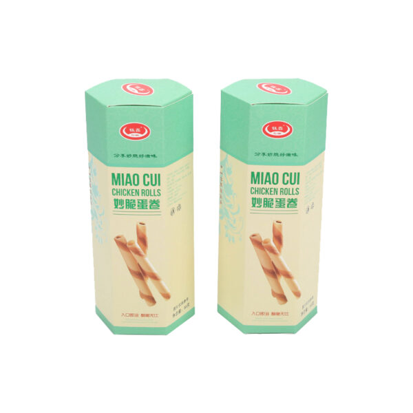 Aangepaste zeshoekige golfkartonnen doos voor kip roll verpakking