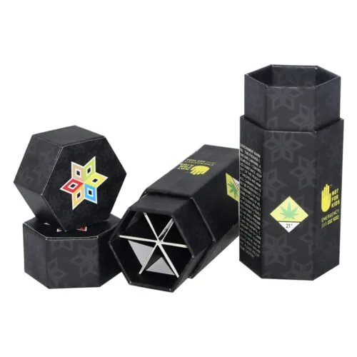 Caja rígida hexagonal personalizada para el juego de 5 prepunzones