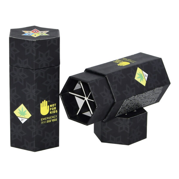 Custom Hexagon Rigid Blunt Box for 5-Pack Pre-Rolls Set