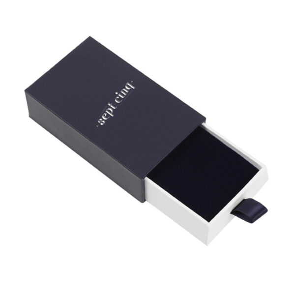 Custom Logo Jewelry Drawer Box with Velvet Insert, Rigid