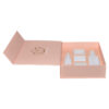 Custom Luxury Pink Magnetic Gift Box With Gold Foil Logo