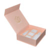 Custom Luxury Pink Magnetic Gift Box With Gold Foil Logo