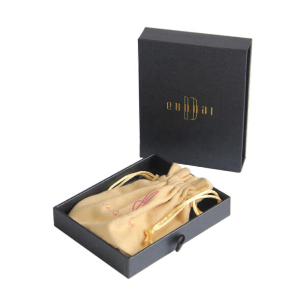 Custom Luxury Sliding Drawer Jewelry Gift Box With Pouch Custom Luxury Sliding Drawer Jewelry Gift Box With Pouch