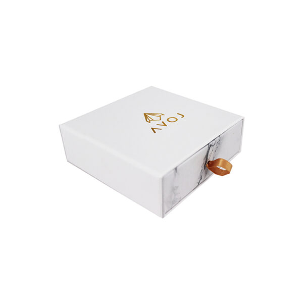 Custom Marble Paper Sliding Drawer Gift Box For Necklace
