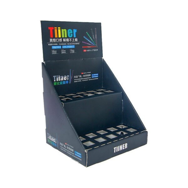 Custom PDQ Cardboard Vape Counter Retail Display Stand Box