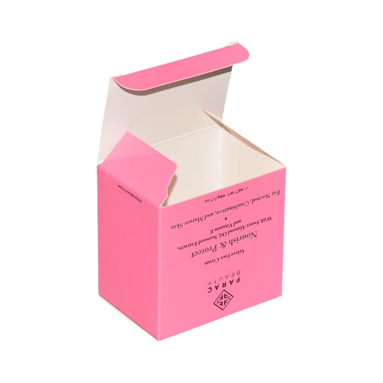 Custom Printed Folding Carton For Cosmetics With Glossy Logo