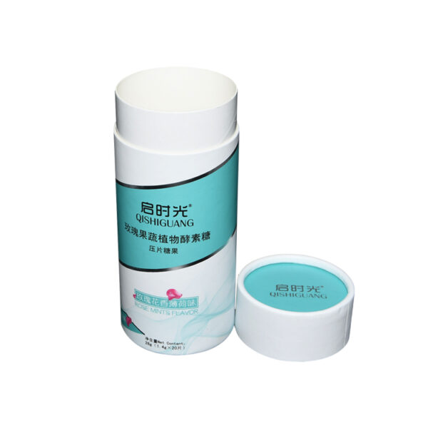 Custom Printed Round Paper Tube Box For Candy Packaging