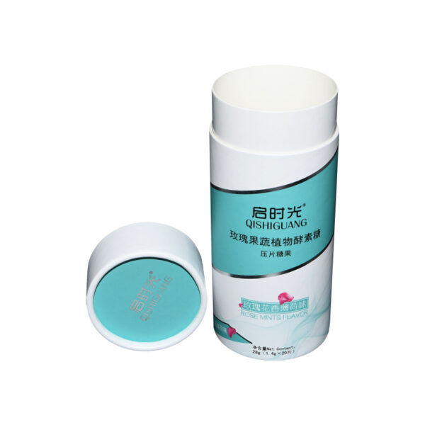 Custom Printed Round Paper Tube Box For Candy Packaging