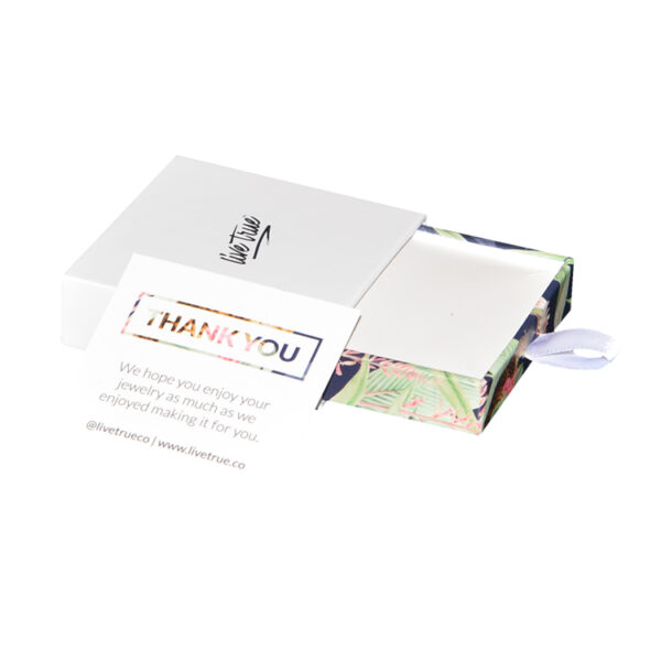 Custom Rigid Paper Drawer Jewelry Gift Box With Insert Card