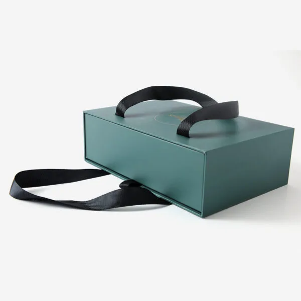 Benutzerdefinierte starre Schublade Geschenkbox mit Band Griff Benutzerdefinierte starre Schublade Geschenkbox mit Band Griff