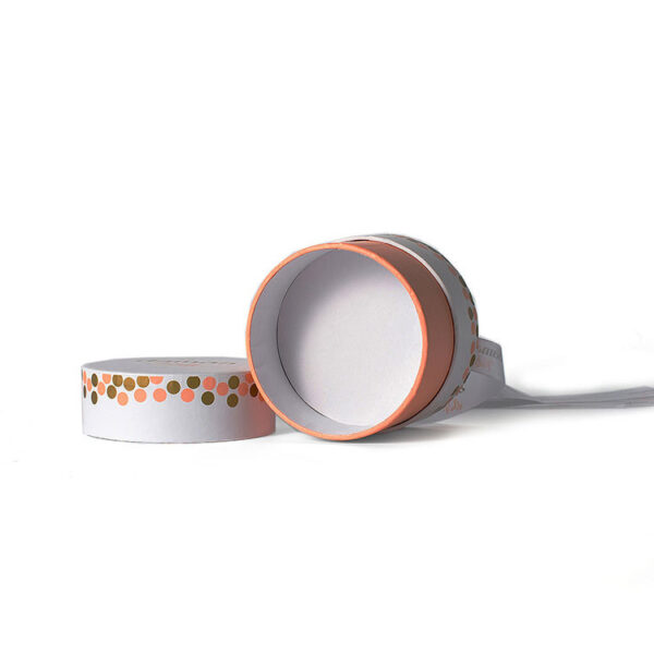Custom Round Cylinder Gift Box With Ribbon For Cosmetics